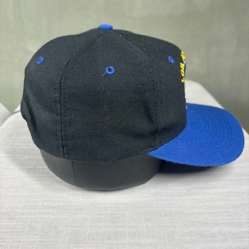 Vintage Los Angeles Rams AJD Snapback Hat Black Blue Team NFL Cap One Size